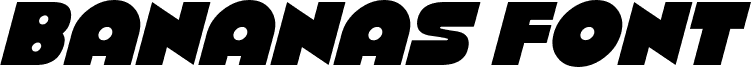 Bananas Font Italic