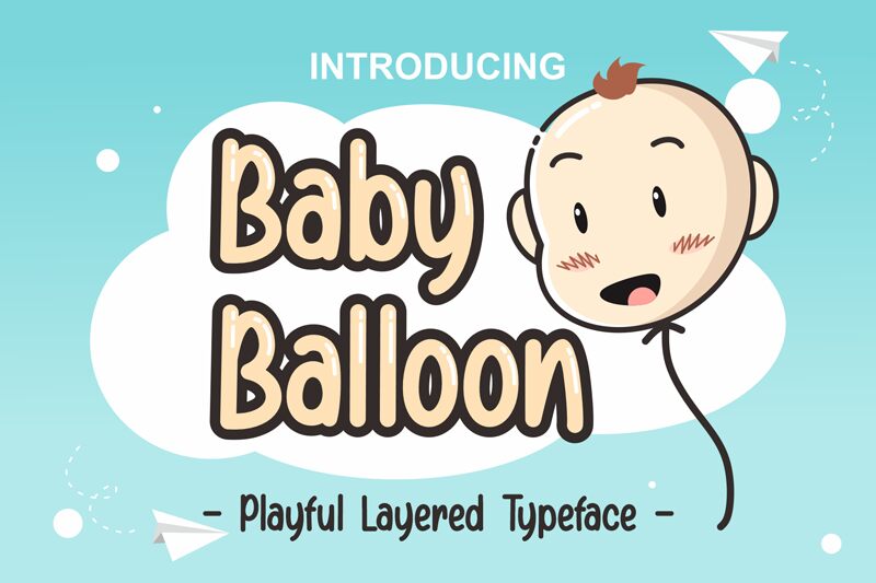 Baby Balloon Schriftart