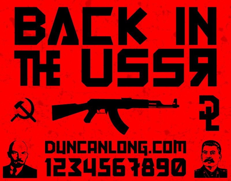 Back In The USSR DL Schriftart