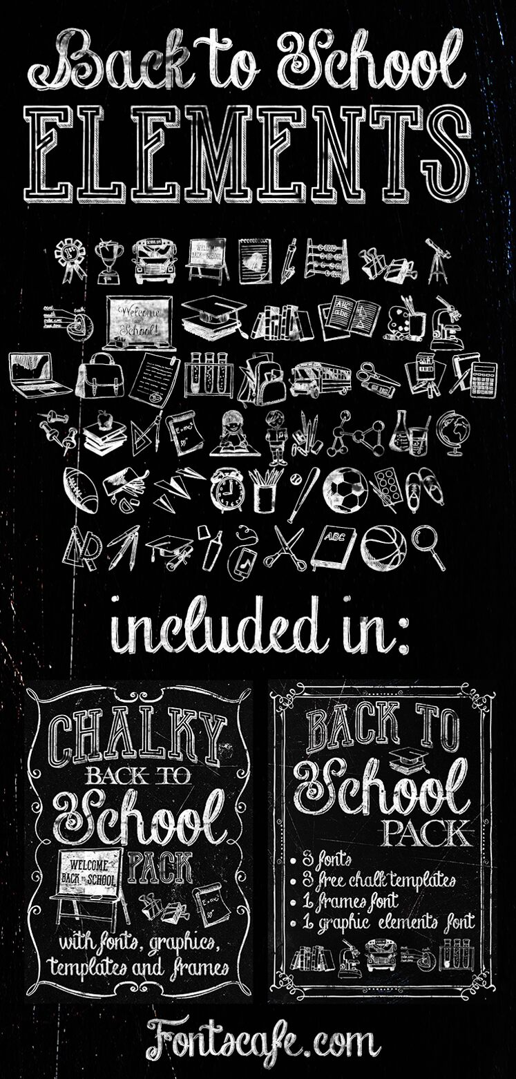 Back to School Elements Schriftart