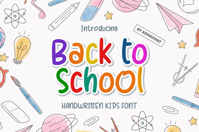 Back to school Schriftart