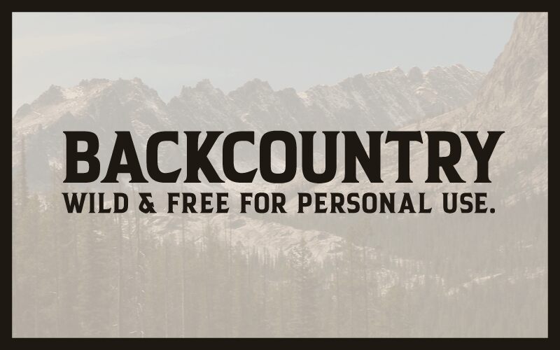 BACKCOUNTRY Font