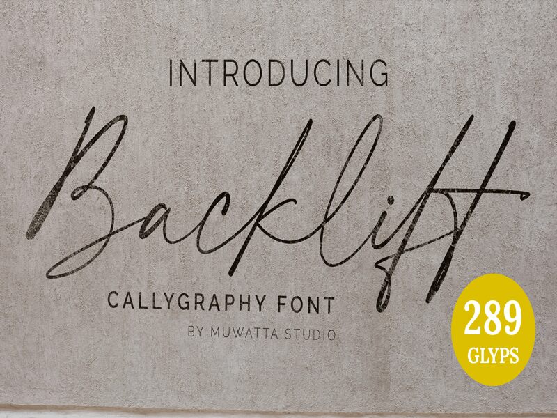 Backlift Schriftart