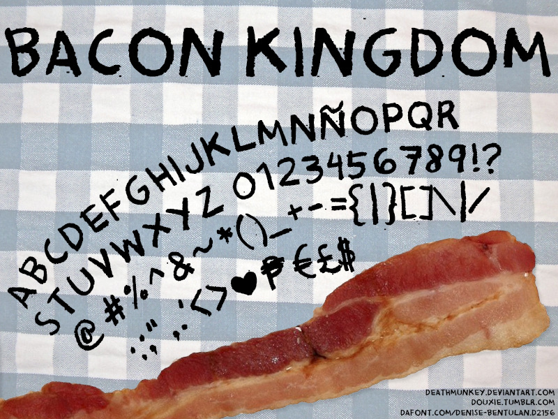 Bacon Kingdom Czcionka