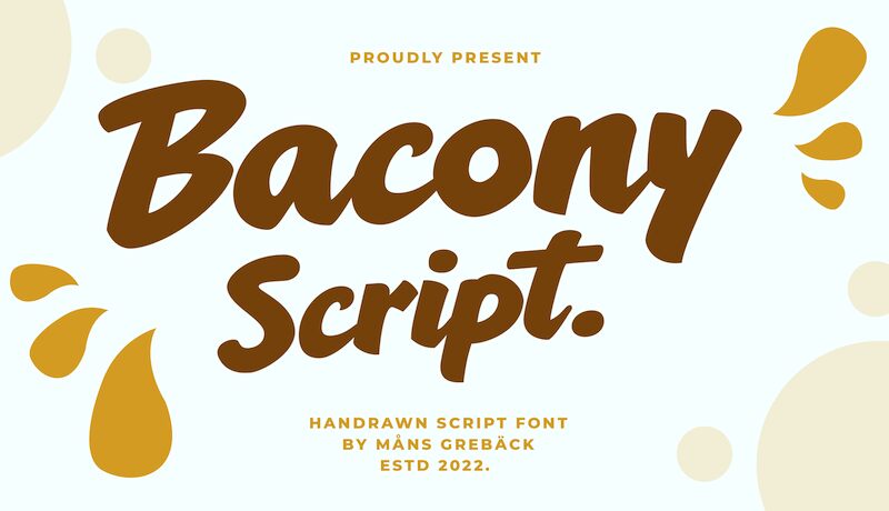 Bacony Script Schriftart