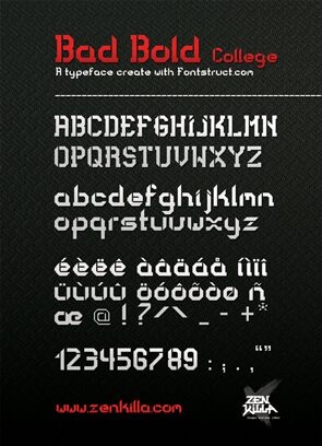 bad bold college Czcionka