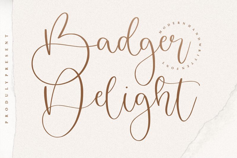 Badger Delight — Prezentácia písma