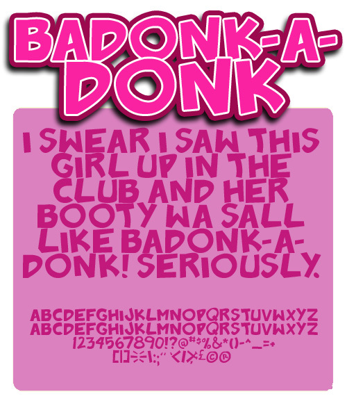 Badonk-a-donk Schriftart