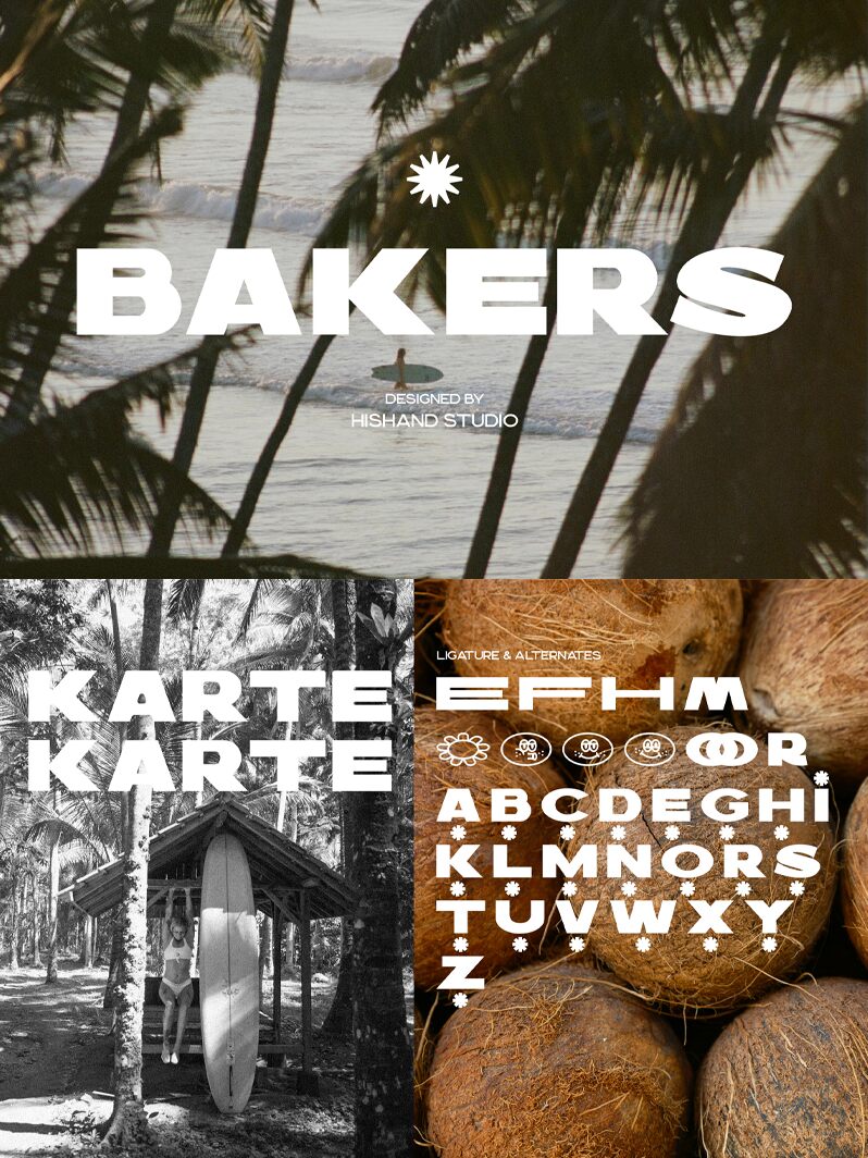 Bakers — Prezentacja czcionki