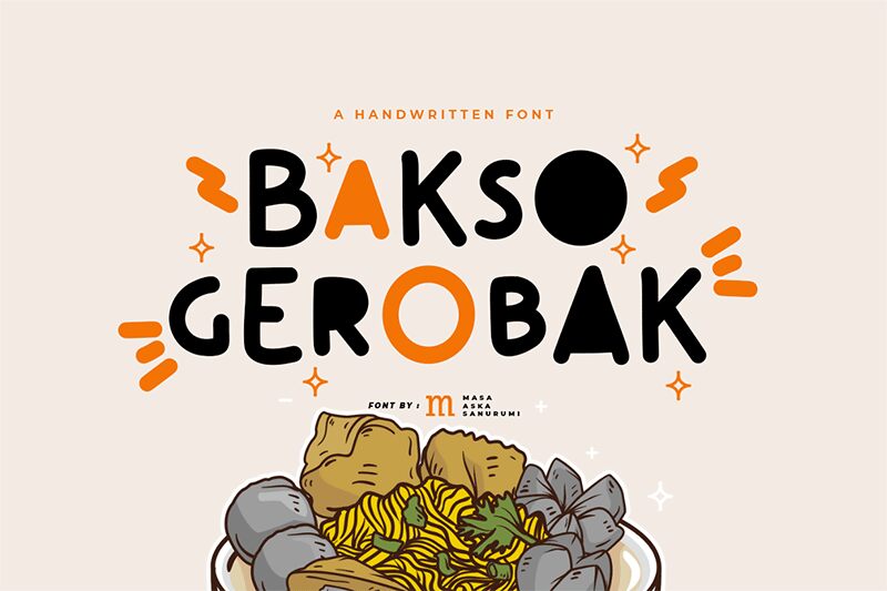 Bakso Gerobak الخط