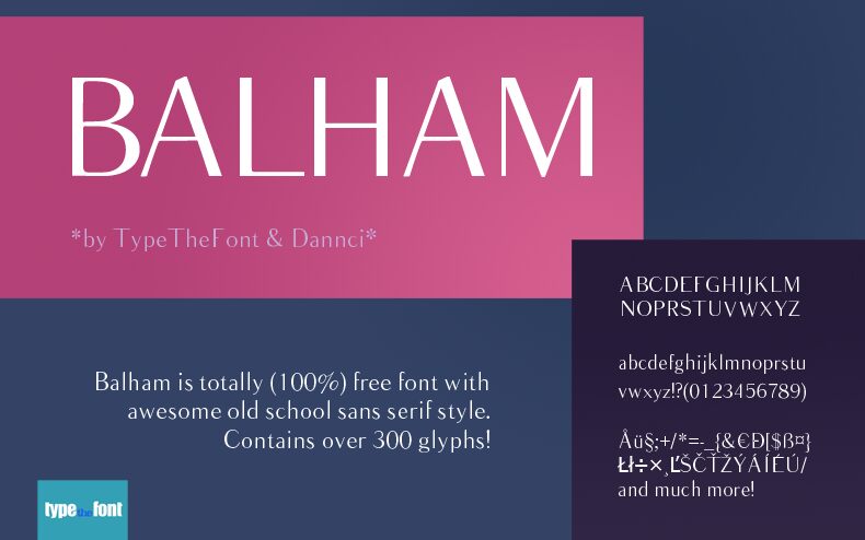 Balham Schriftart