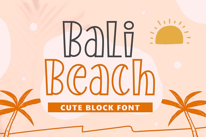 Bali Beach Schriftart