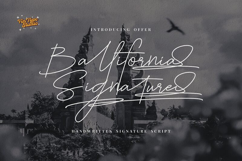 Ballifornia Signature Schriftart