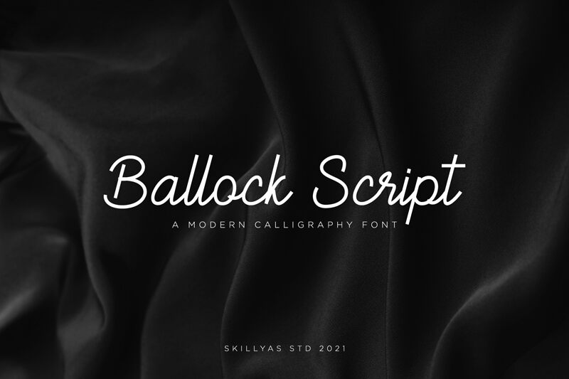 Ballock Script Czcionka