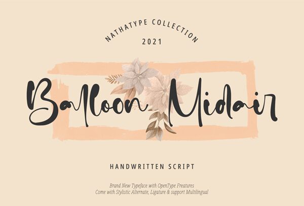 Ballon Midair Schriftart