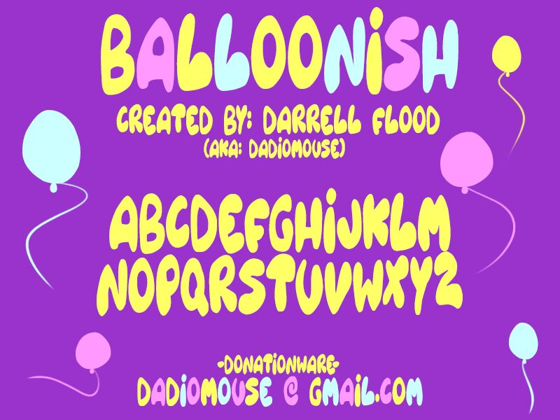 Balloonish Druh písma