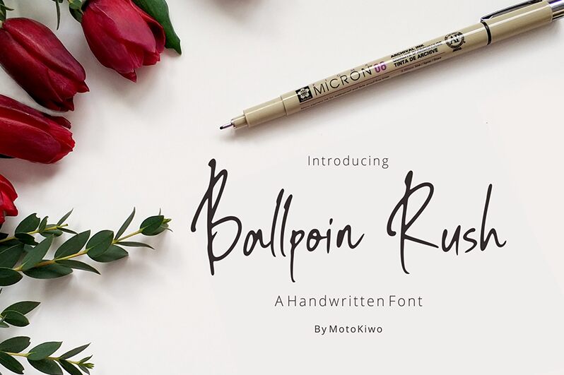 Ballpoint Rush Schriftart