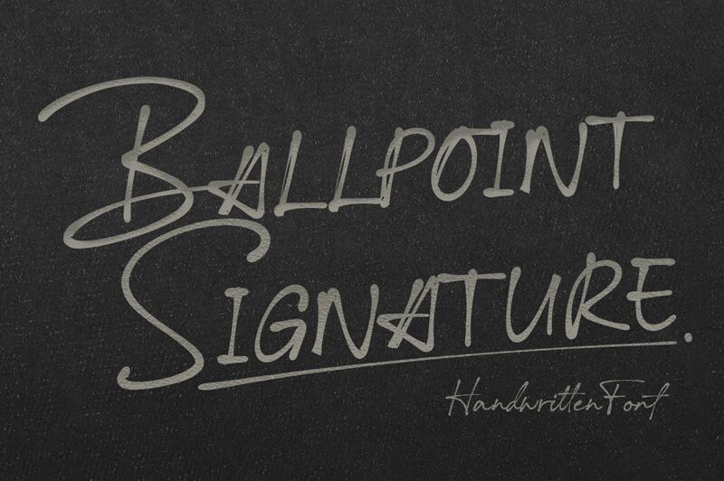 Ballpoint Signature Czcionka