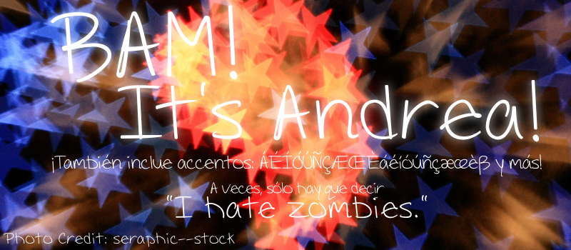 BAM It's Andrea! الخط