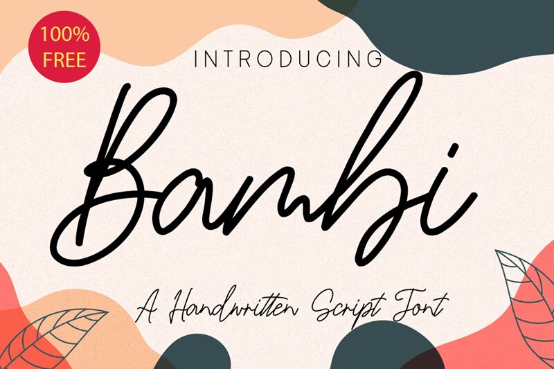 Bambi Handwritten Schriftart