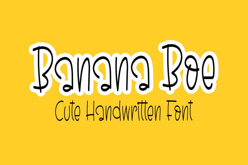 Banana Boe Schriftart
