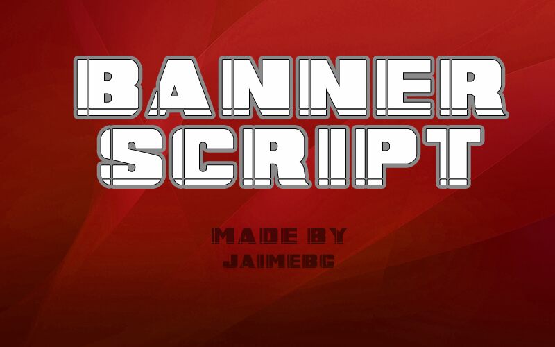 Banner Script Czcionka