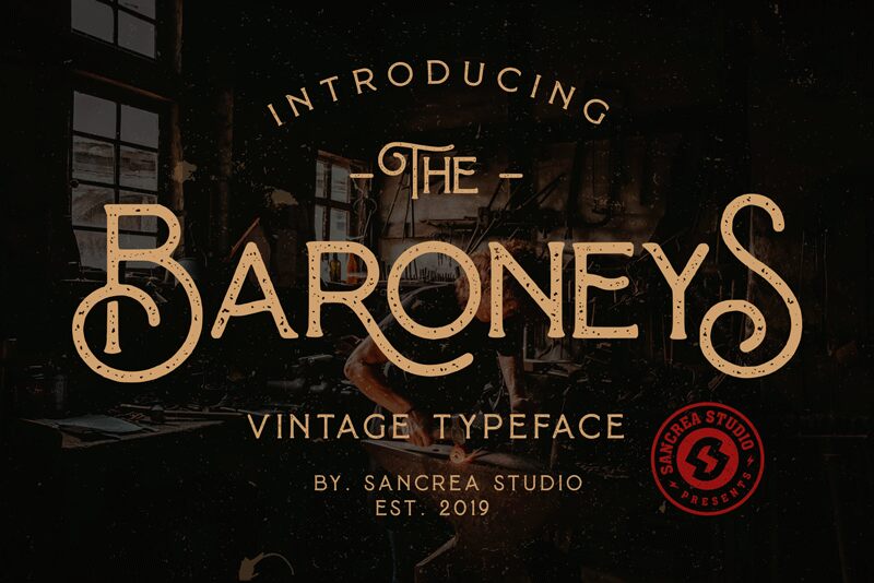 Baroneys Textured Czcionka