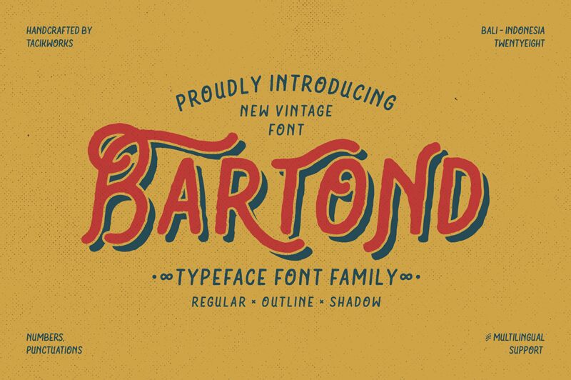 Bartond Typeface Czcionka