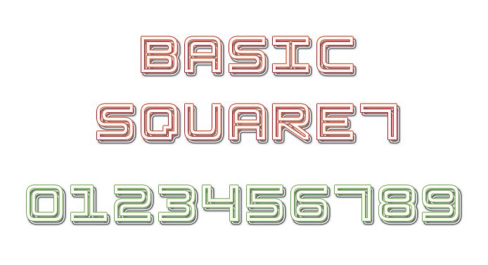 Basic Square 7 Czcionka