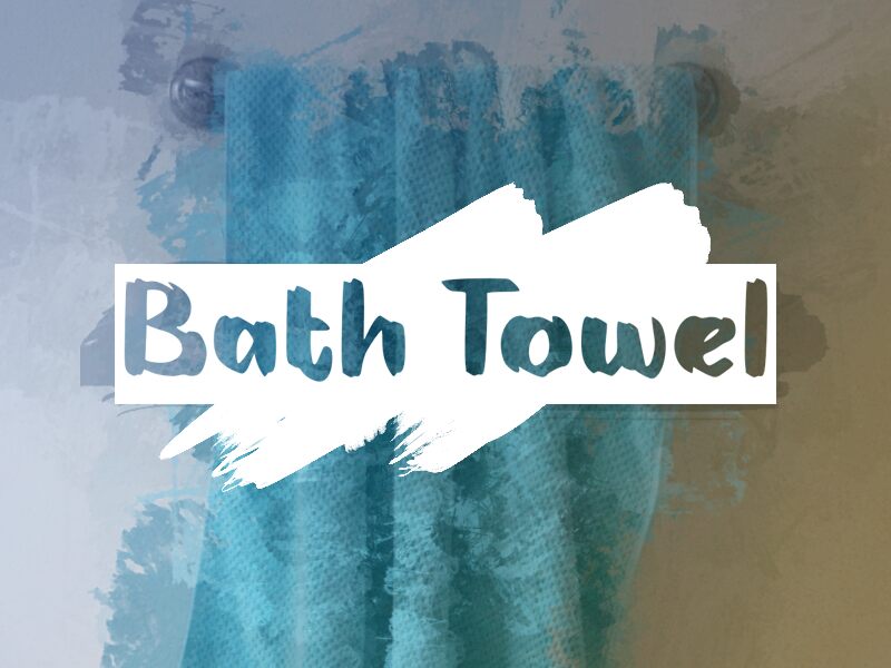 b Bath Towel Schriftart