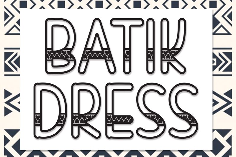 Batik Dress Czcionka