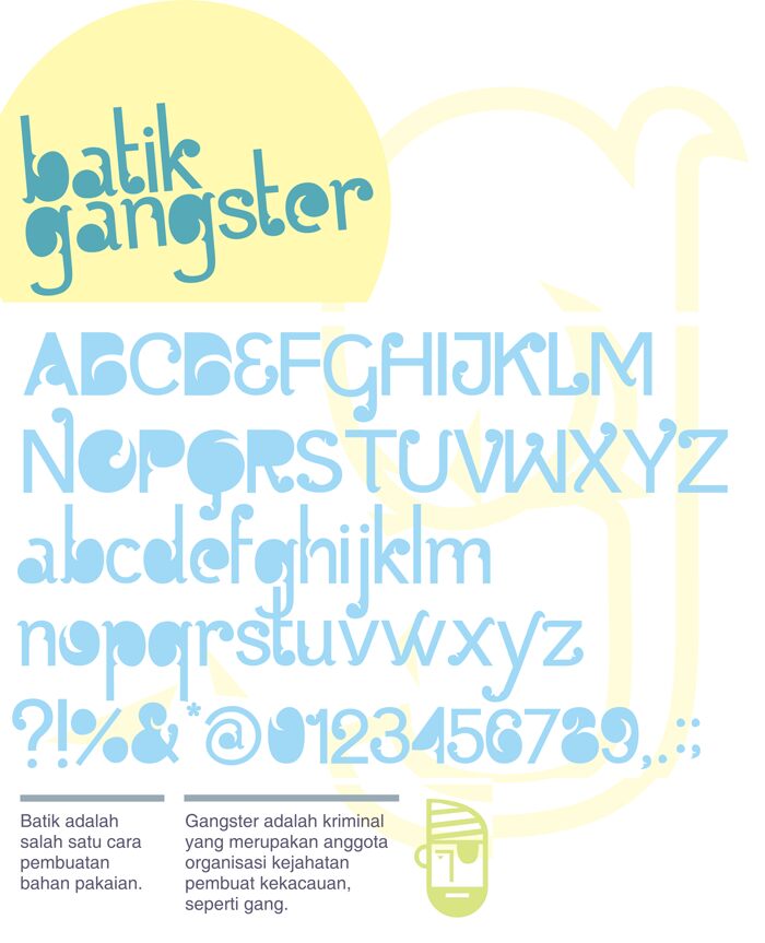 Batik Gangster Schriftart