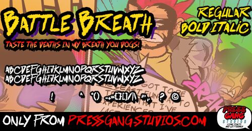 battle breath Schriftart