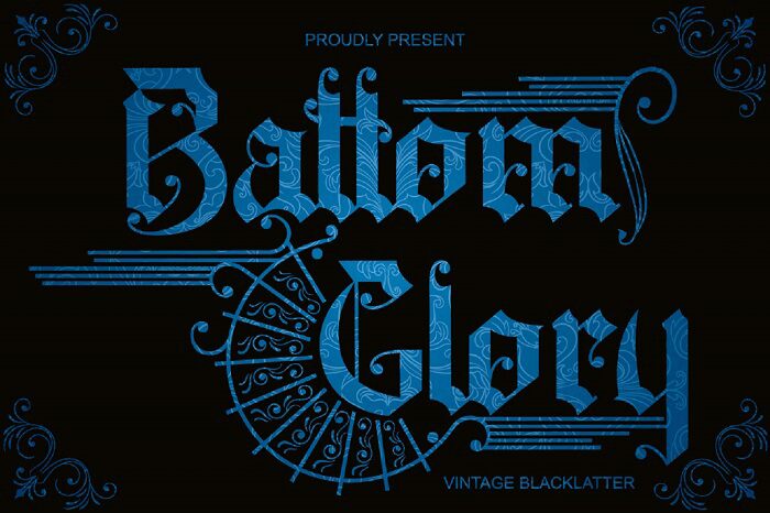 Battom Glory Czcionka