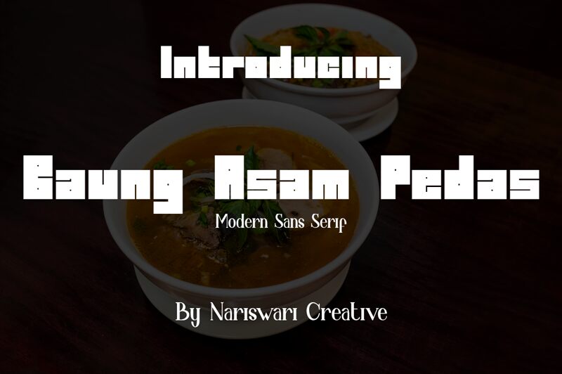 Baung Asam Pedas Шрифт