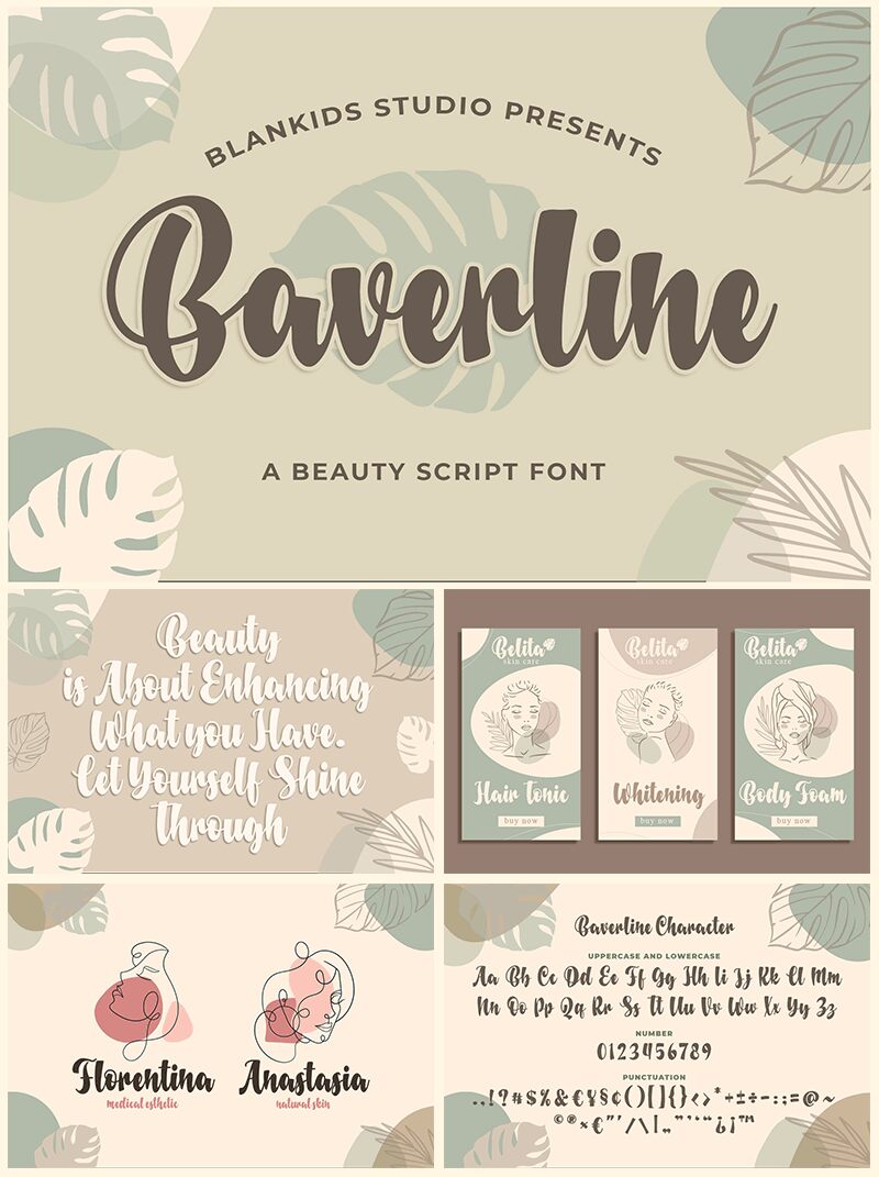 Baverline Schriftart