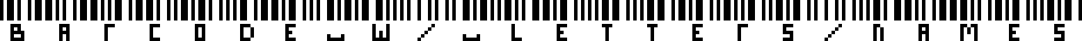Barcode w/ Letters/Names Regular