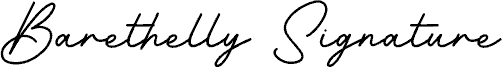Podgląd czcionki Barethelly Signature Personal U