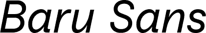 Baru Sans Demo Italic