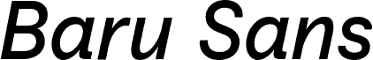 Baru Sans Demo Medium Italic