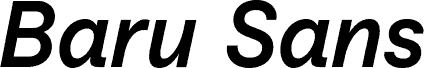Baru Sans Demo Semi Bold Italic font