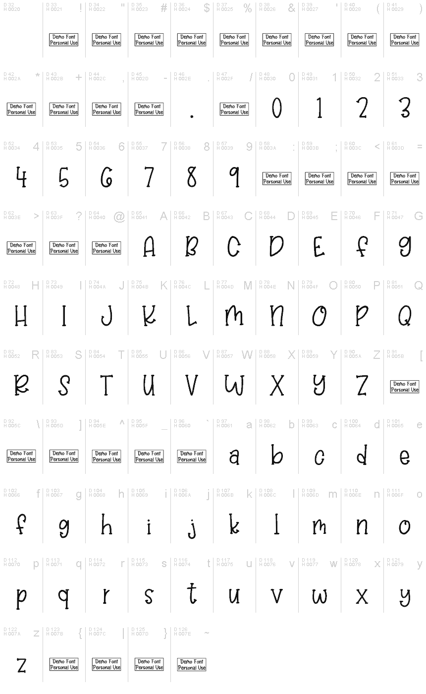 Latin de base - Table de caractères
