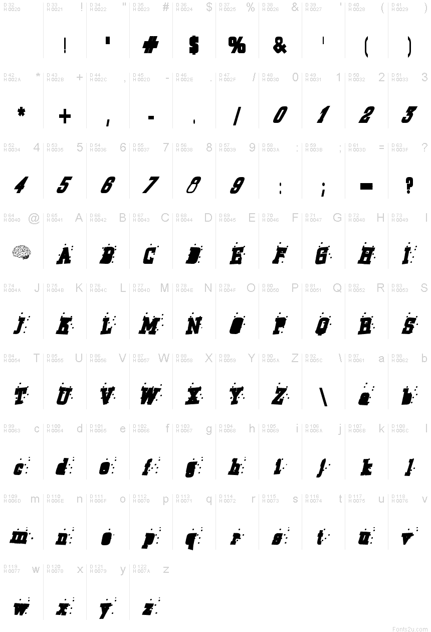 Latin de base - Table de caractères