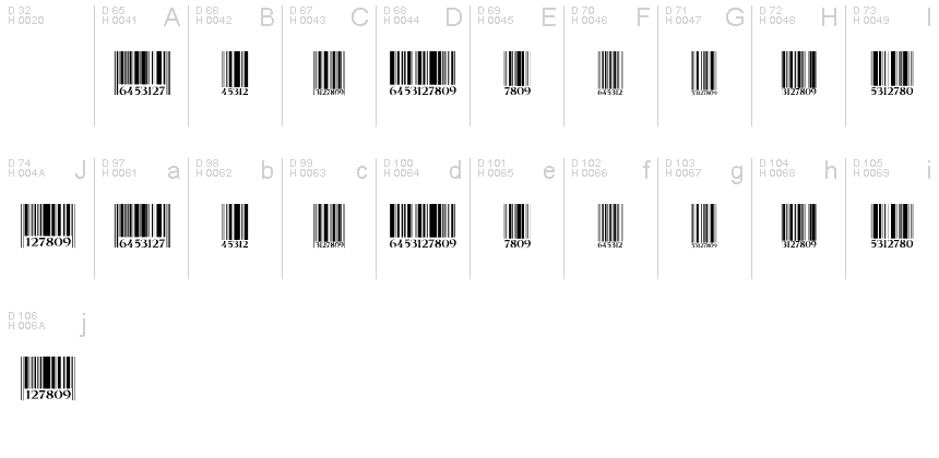 barcode-regular-font