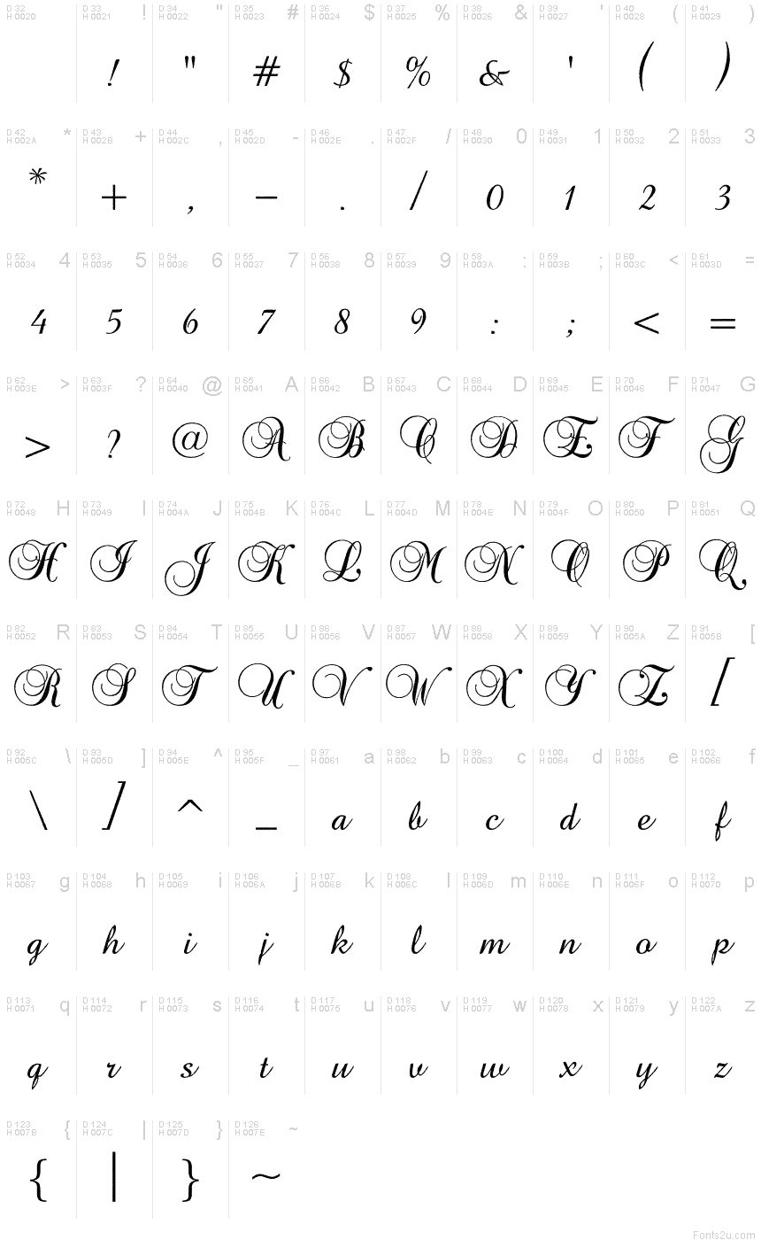 Baroque Antique Script フォント | Fonts2u.com
