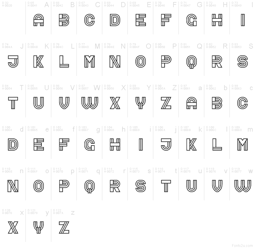 Basis-Lateinisch - Zeichentabelle