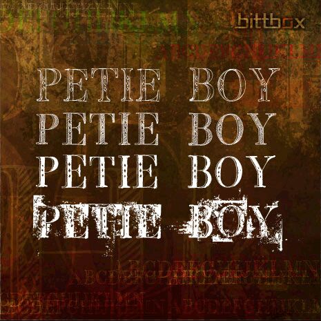 BB Petie Boy Czcionka