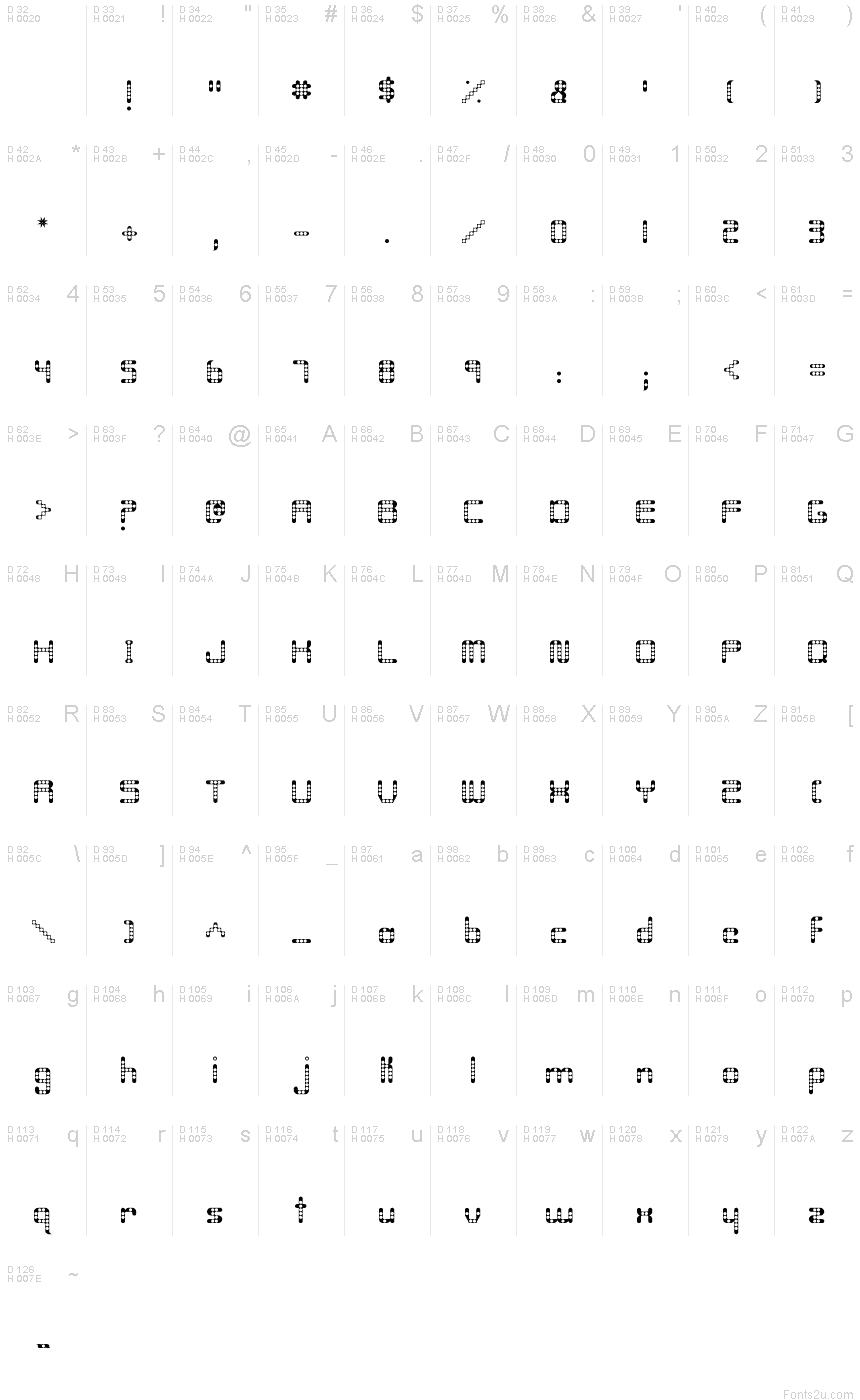 Latin de base - Table de caractères