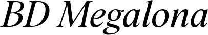 BD Megalona DEMO Personal Use Only Regular Italic