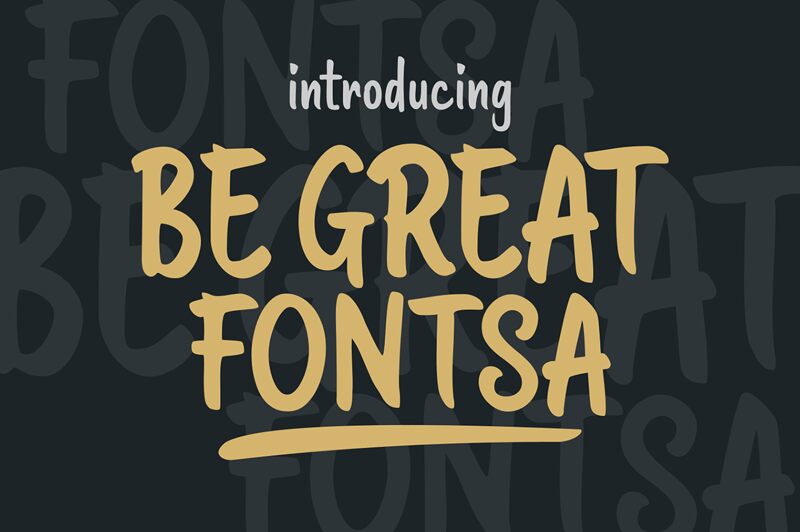 Be Great Fontsa Czcionka